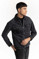 Black Denim Jacket 224-110-031